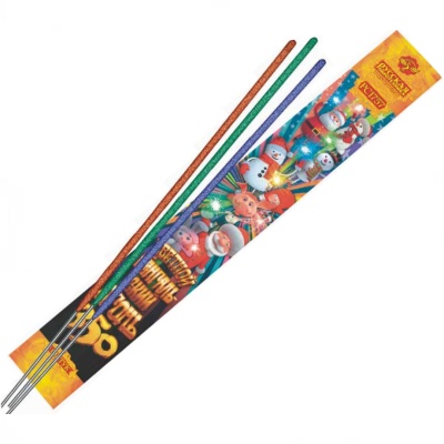 Цветной 350 мм. Бенгальские огни купить в Магасе | magas.salutsklad.ru